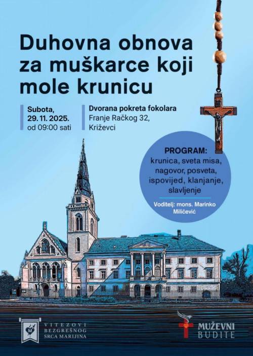 Organiziramo 3. duhovnu obnovu za muškarce u Križevcima